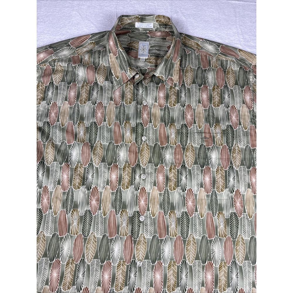 Vintage Burma Bibas Hawaiian Shirt Mens XL Button Up 60 Singles Cotton‎